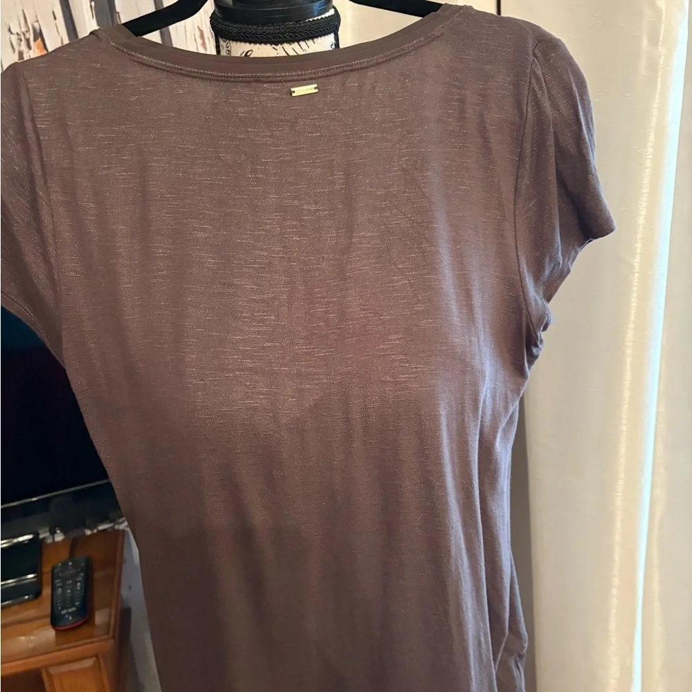 White House Black Market Chocolate Brown Blouse - Picture 3 of 5